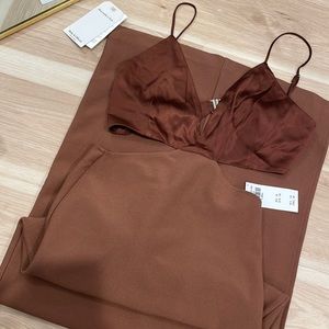 Gorgeous brown cut out dress